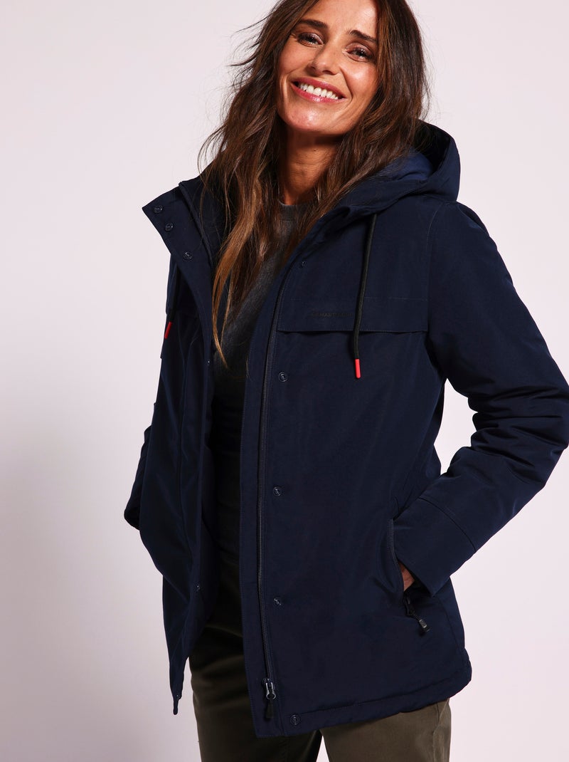Parka à capuche déperlante Thermolactyl femme - DamartSport Bleu marine - Kiabi