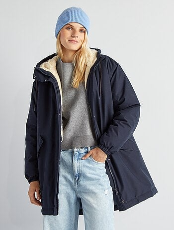 Parka à capuche doublé sherpa