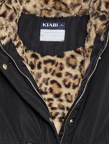 Parka à capuche doublée en fausse fourrure