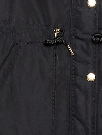 Parka à capuche doublée en fausse fourrure