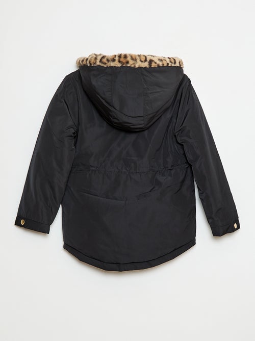 Parka à capuche doublée en fausse fourrure - Kiabi