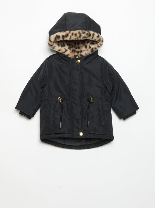 Parka à capuche doublée en fausse fourrure - Kiabi