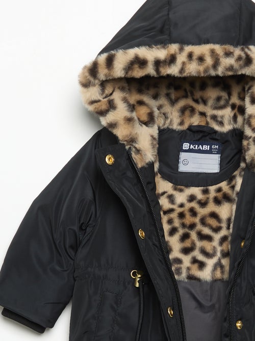 Parka à capuche doublée en fausse fourrure - Kiabi