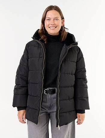 Parka à capuche doublée en fausse fourrure
