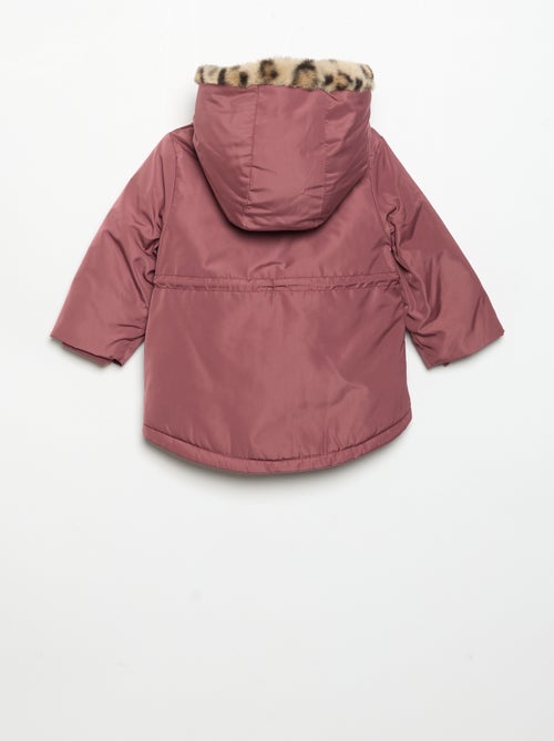 Parka à capuche doublée en fausse fourrure - Kiabi