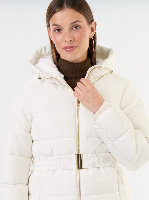 Parka à capuche doublée fausse fourrure - Kiabi Parka à capuche doublée fausse fourrure - Kiabi