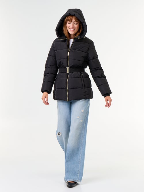 Parka à capuche doublée fausse fourrure - Kiabi Parka à capuche doublée fausse fourrure - Kiabi