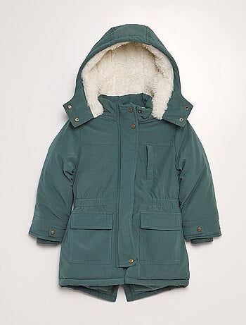 Parka à capuche en sherpa