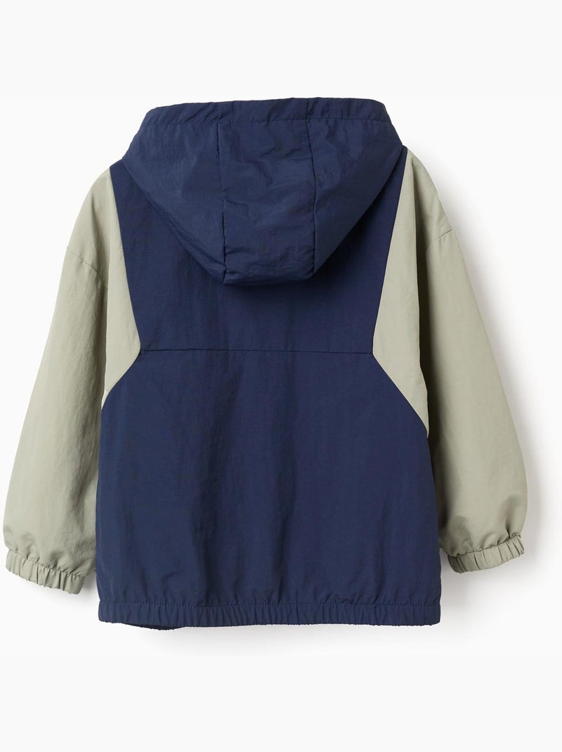 Parka à capuche et extrémités élastiques Bleu foncé - Kiabi