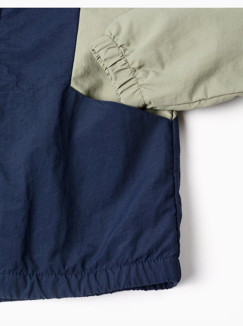 Parka à capuche et extrémités élastiques Bleu foncé - Kiabi