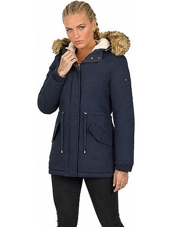 Parka à capuche fausse fourrure ampurieak – canadian peak