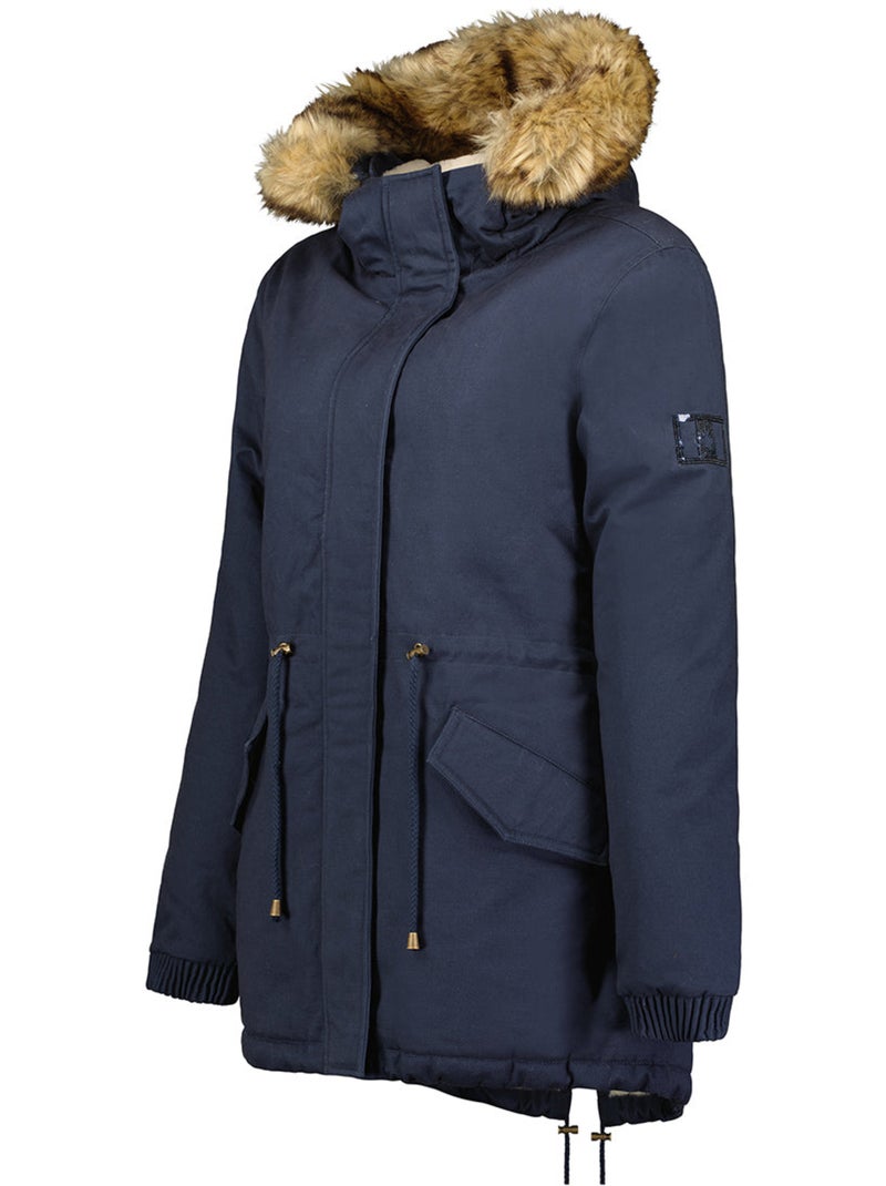 Parka à capuche fausse fourrure ampurieak – canadian peak Bleu marine - Kiabi