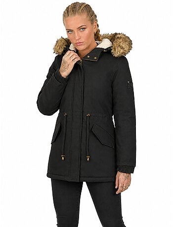 Parka à capuche fausse fourrure ampurieak – canadian peak