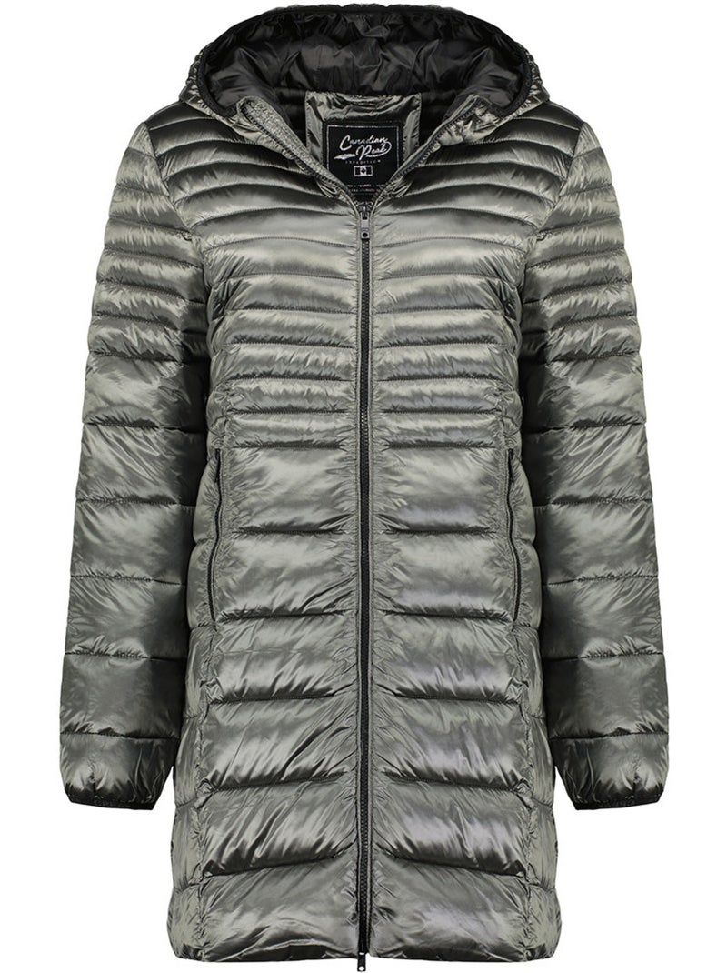 Parka à capuche fausse fourrure bodeak – canadian peak Gris foncé - Kiabi