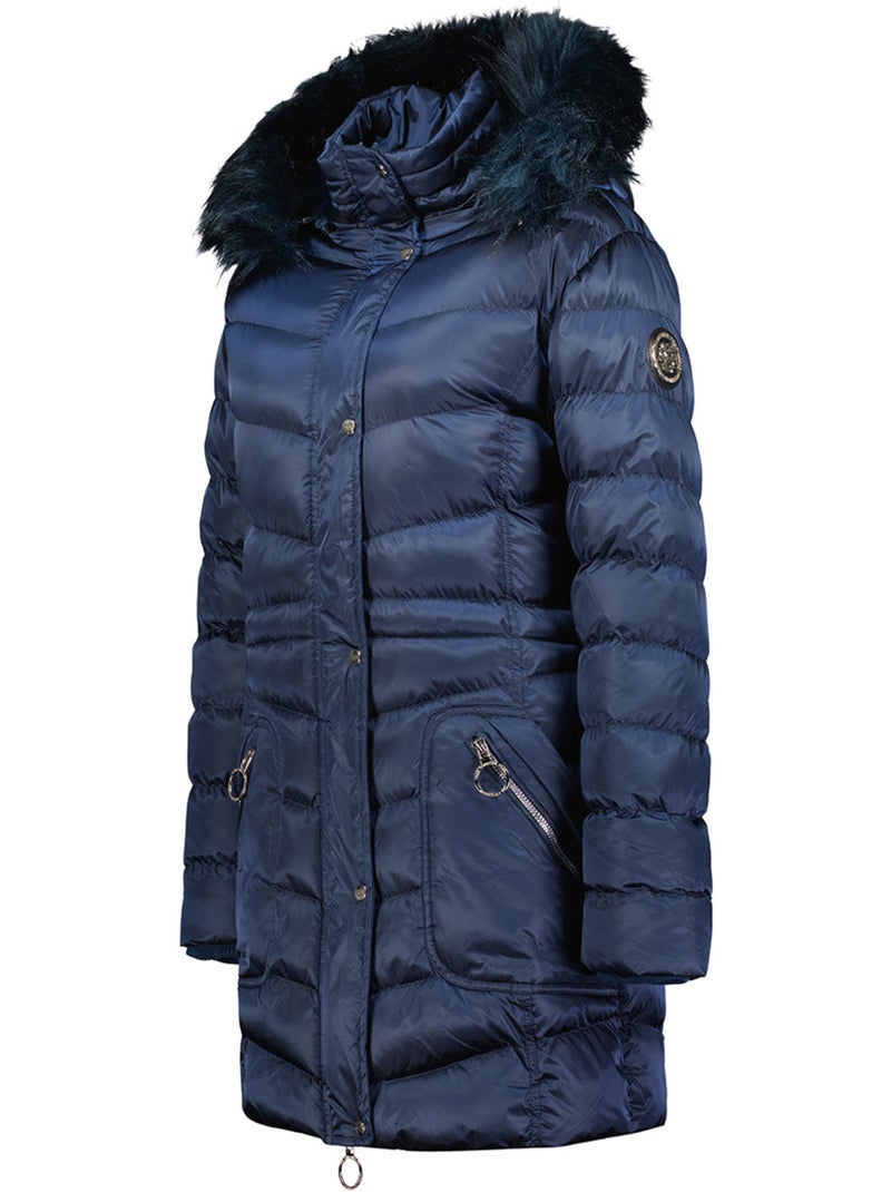 Parka à capuche fausse fourrure civileak – canadian peak Bleu marine - Kiabi