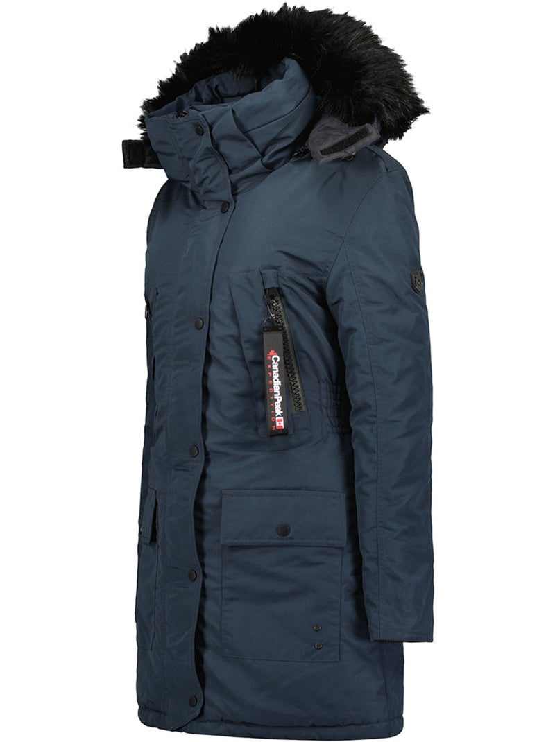 Parka à capuche fausse fourrure corteak – canadian peak Bleu marine - Kiabi