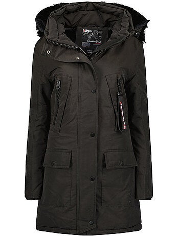 Parka à capuche fausse fourrure corteak – canadian peak