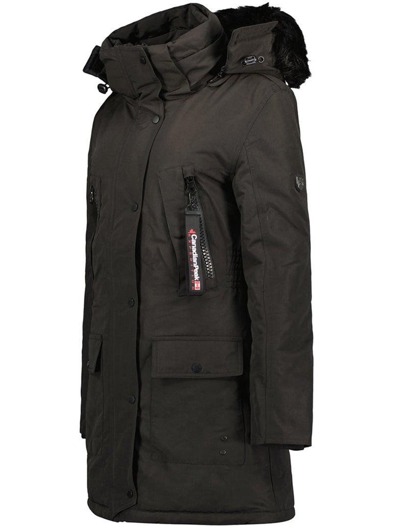 Parka à capuche fausse fourrure corteak – canadian peak Noir - Kiabi