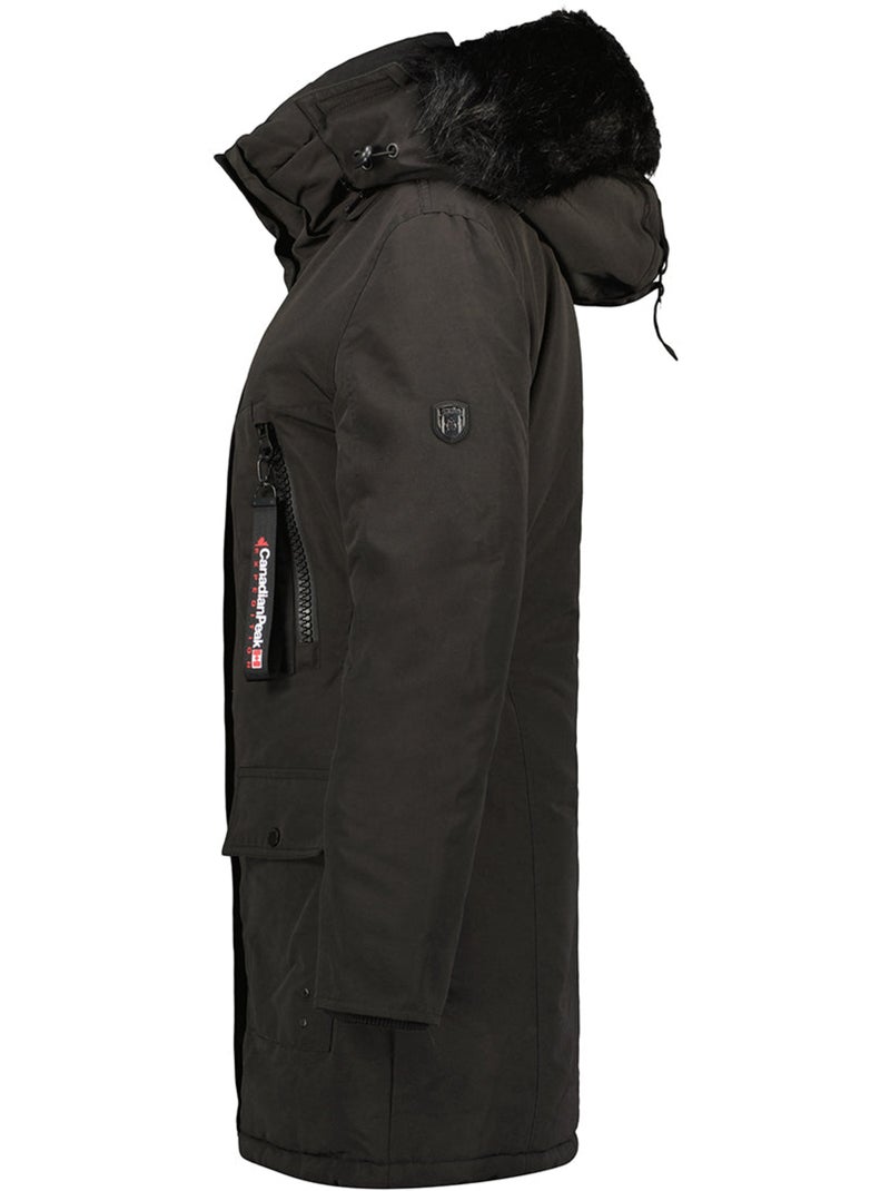 Parka à capuche fausse fourrure corteak – canadian peak Noir - Kiabi