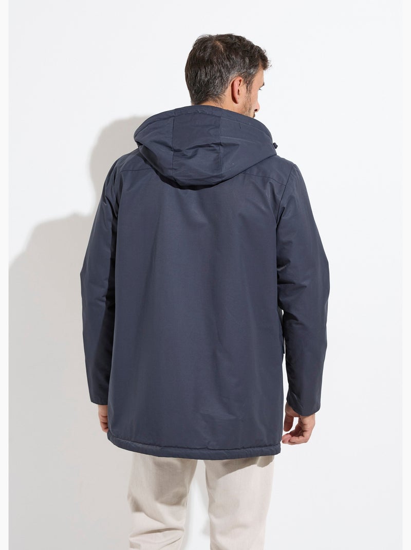 Parka à capuche intérieur fourrure - AFIBEL Bleu marine - Kiabi
