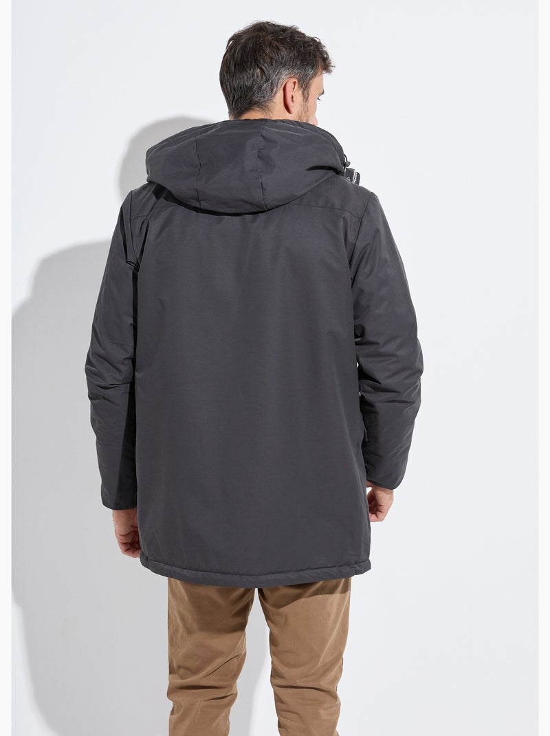 Parka à capuche intérieur fourrure - AFIBEL Noir - Kiabi