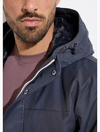 Parka à capuche intérieur fourrure