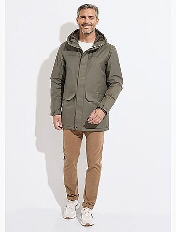 Parka à capuche intérieur fourrure