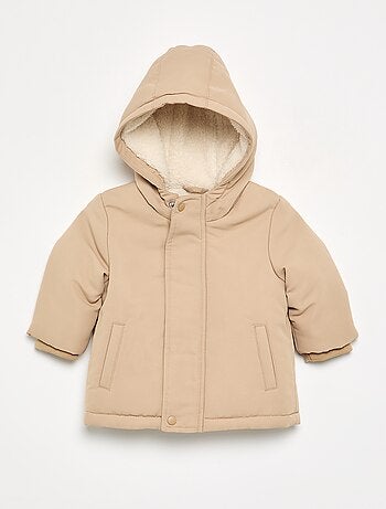 Parka à capuche intérieur moutonné
