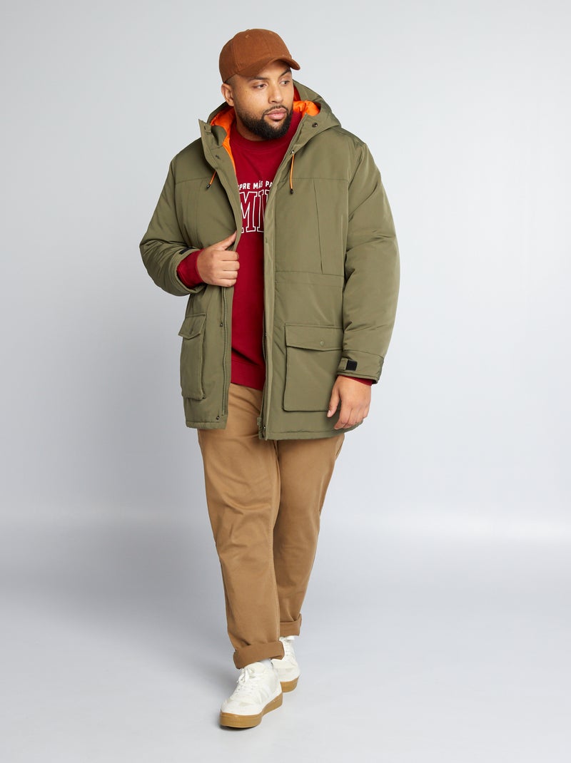 Parka à capuche Kaki - Kiabi
