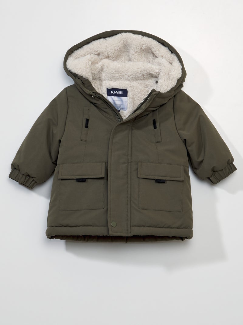 Parka à capuche Kaki - Kiabi