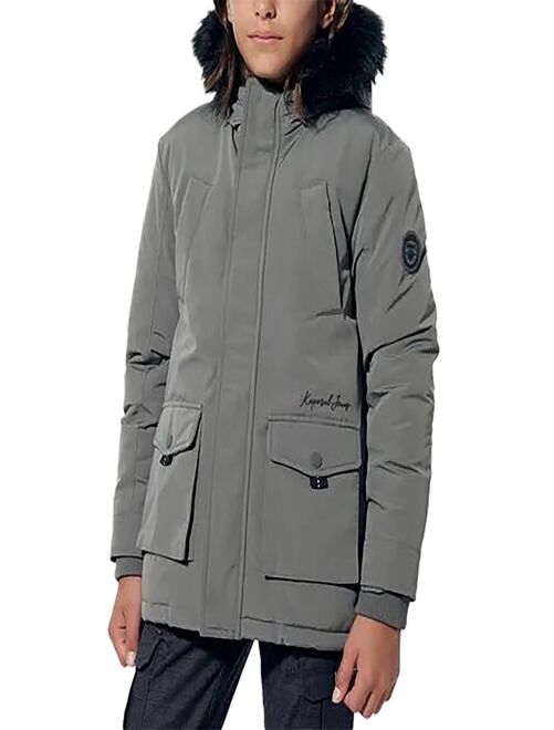 Doudoune Avec Capuche Marco Pour Garçon - Marque Kaporal - Couleur Bleu Navy - 100% Polyester