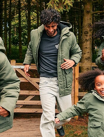 Parka à capuche mi-long