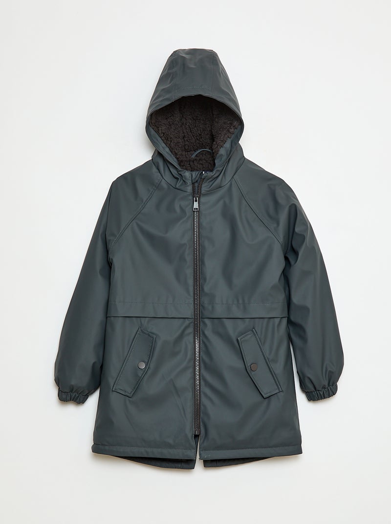 Parka à capuche moutonnée Gris - Kiabi
