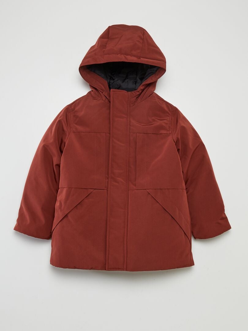 Parka à capuche Rouge - Kiabi