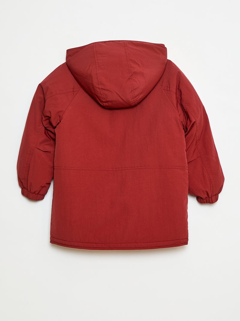 Parka à capuche Rouge - Kiabi