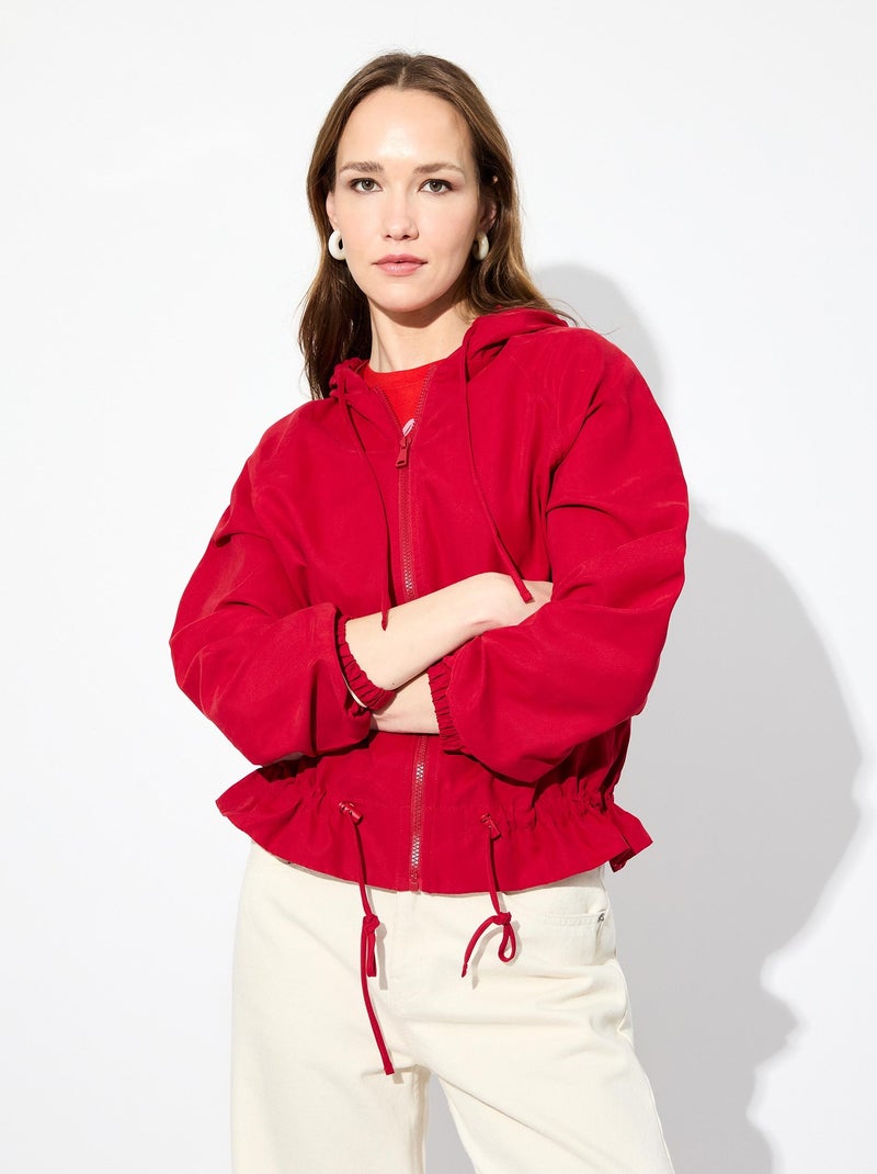 Parka à capuche Rouge - Kiabi