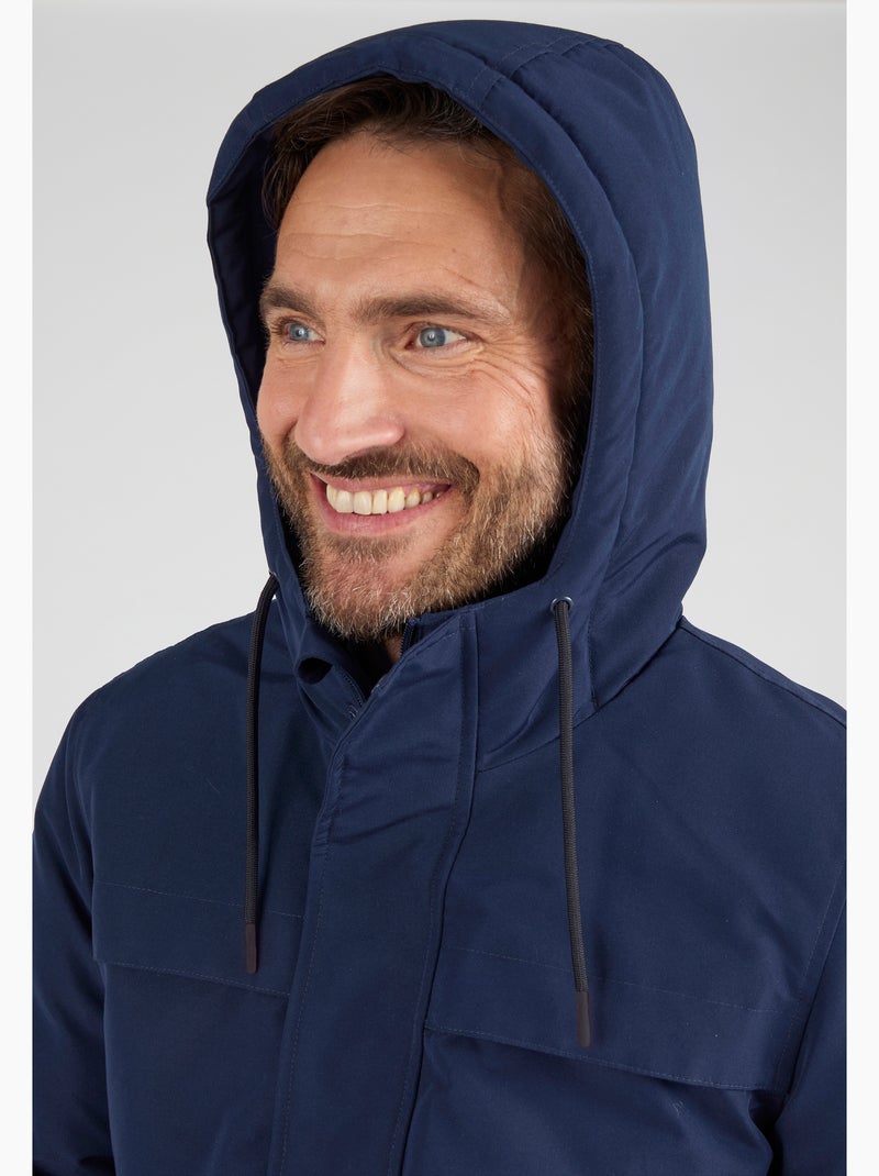 Parka à capuche Thermolactyl homme - Damart Bleu marine - Kiabi