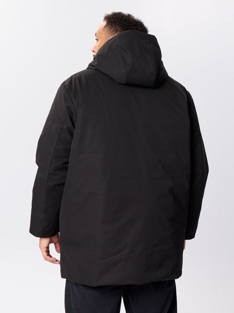 Parka à capuche uni Noir - Kiabi