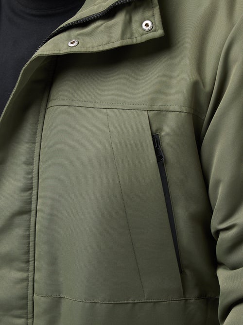 Parka à capuche unie déperlant - Kiabi