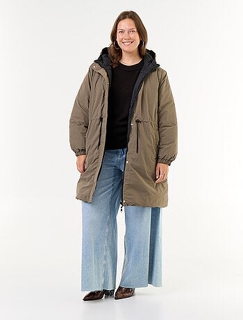 Parka à capuche unie