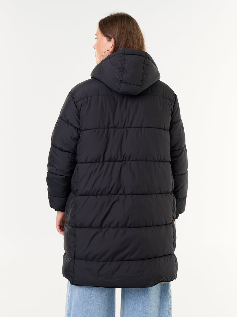 Parka à capuche unie Vert - Kiabi