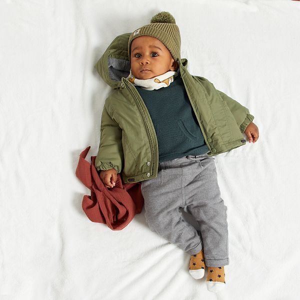 Parka A Capuche Bebe Garcon Vert Lichen Kiabi 18 00