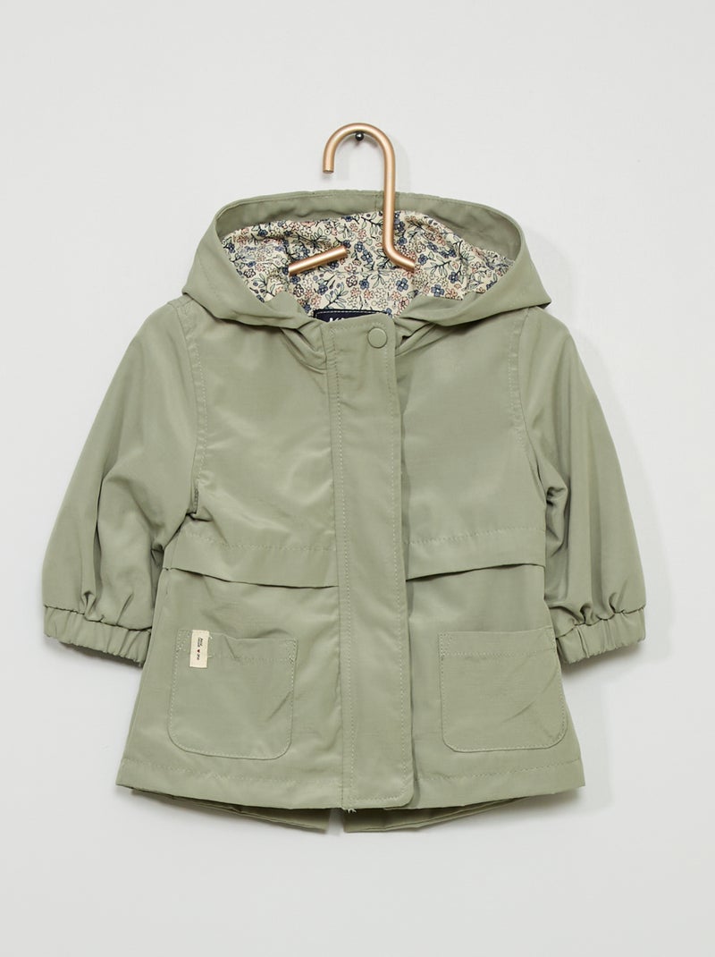 Parka à capuche vert - Kiabi