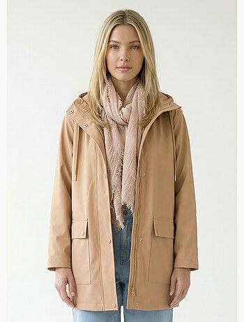 Parka à capuche zippée pressionnée déperlante - Afibel