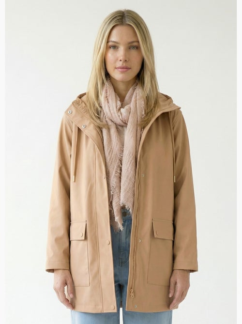 Parka à capuche zippée pressionnée déperlante - Afibel - Kiabi