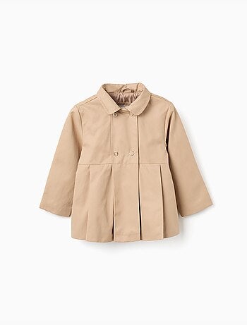 Parka à plis et capuche amovible