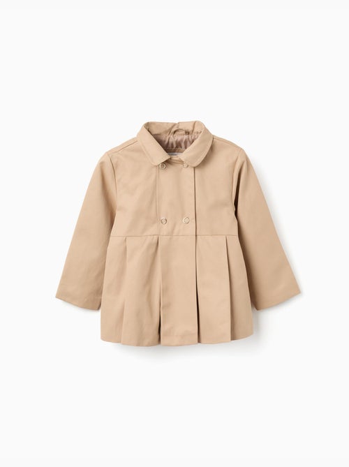 Parka à plis et capuche amovible - Kiabi