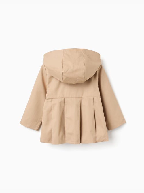 Parka à plis et capuche amovible - Kiabi