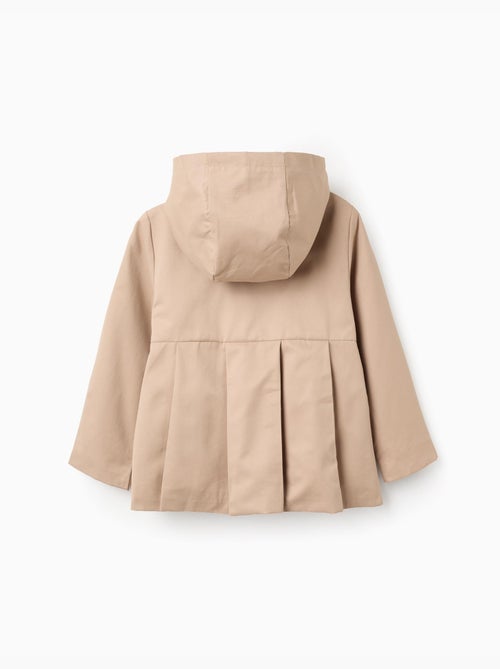 Parka à plis et capuche amovible - Kiabi