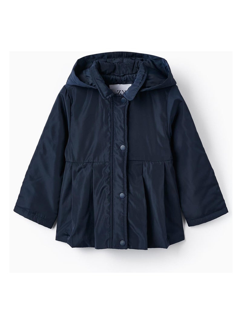 Parka avec Capuche Amovible pour Fille   ROYALS OFF DUTY Bleu foncé - Kiabi
